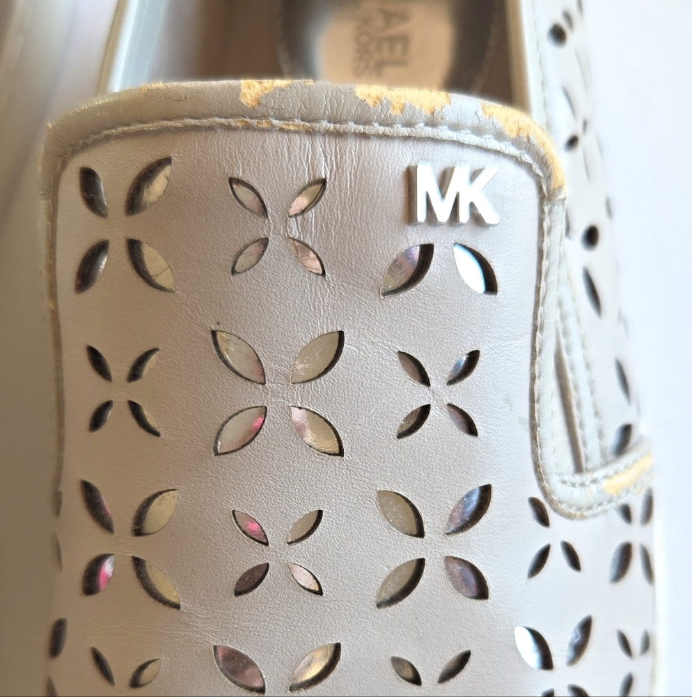 MICHAEL Michael Kors MK Leather Signature Keaton Slip On Sneakers 10M - Picture 10 of 10